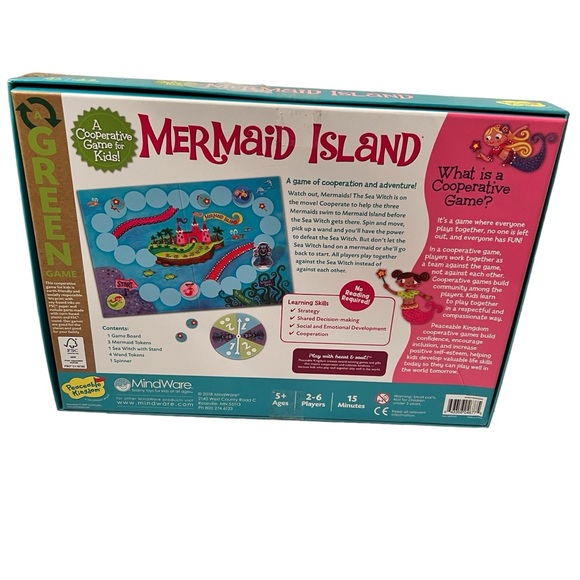 Mermaid Island Board Game Ages 5+ Mind Wave - Picture 2 of 2